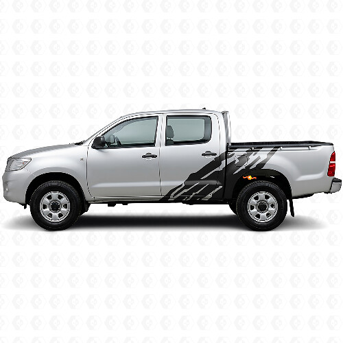 Adesivo Vinilico Laterale con Grafica Spruzzi di Fango per Toyota Hilux 2004-2015 1