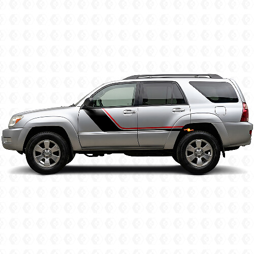 Kit di Adesivi Laterali a Doppia Striscia per Toyota 4Runner 2002-2009