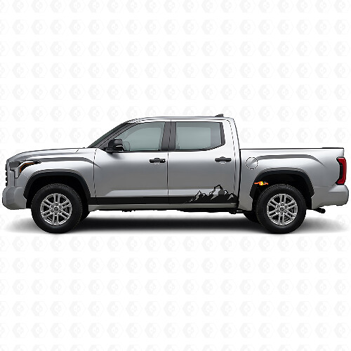 Mountains Thin Stripes Rocker Panel Vinyl Decal for Toyota Tundra 2022+
