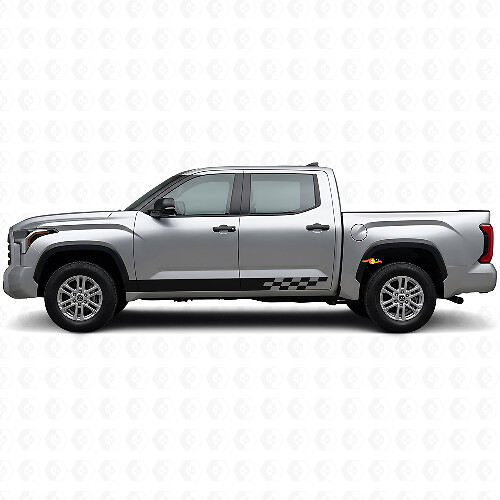 Adesivo in Vinile a Strisce a Scacchi per Minigonne Toyota Tundra 2022+ 1