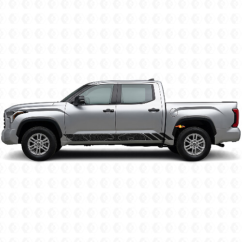 Adesivo in Vinile con Strisce Stile Topografico per Porte Toyota Tundra 2022+ 1
