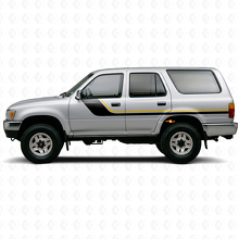 Kit Adesivi Laterali a Strisce Gemelle per Toyota 4Runner 1989-1995 2