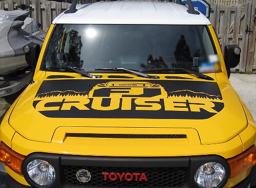Toyota FJ Cruiser montagne foresta Wrap Hood Blackout Decal Sticker
