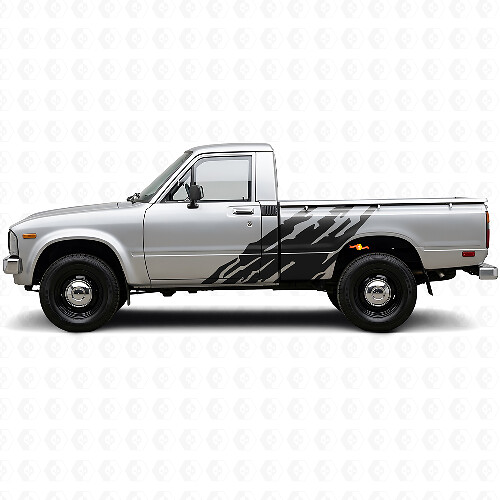 Adesivo Vinilico Grafica Spruzzi di Fango Laterale per Toyota Hilux 1978-1983 1