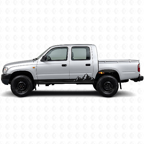 Strisce Sottili Montagne Adesivo in Vinile per Minigonne Toyota Hilux 1997-2004 1