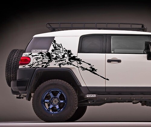 Kit di Adesivi in Vinile Paraspruzzi Posteriori Laterali per Toyota FJ Cruiser