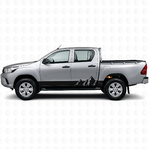 Adesivo in Vinile a Strisce Larghe Montagne per Minigonne Toyota Hilux 2015+