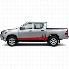 Adesivo in Vinile a Strisce Larghe Montagne per Minigonne Toyota Hilux 2015+ 3