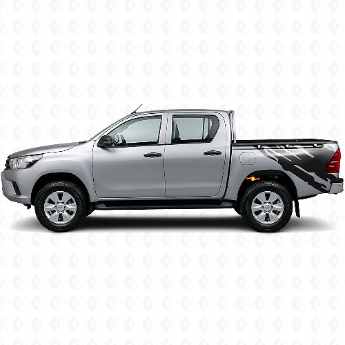 Adesivo vinile grafico schizzi di fango laterale posteriore per Toyota Hilux 2015+ 1