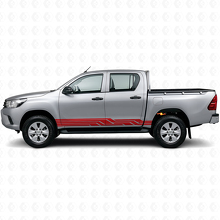 Adesivo in vinile con strisce intrecciate per battitacco Toyota Hilux 2015+ 3