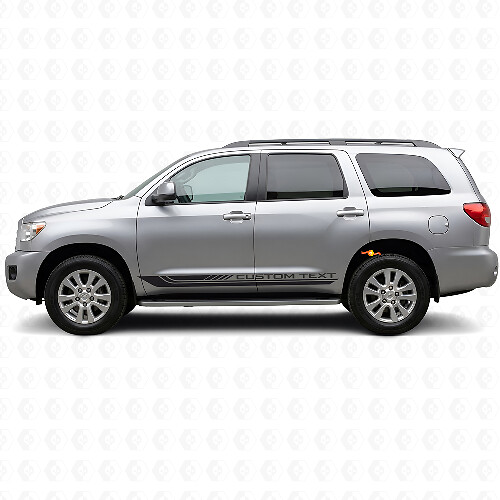 Adesivo in Vinile a Strisce Curve a Scacchi per Battitacco Toyota Sequoia 2007-2022 1