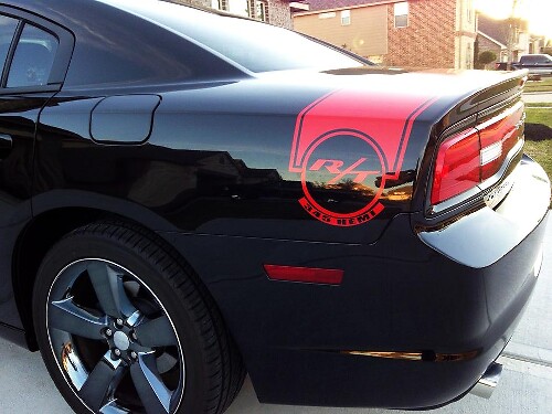 Adesivo in vinile per baule R/T 345 Hemi per Dodge Charger 2011-2014