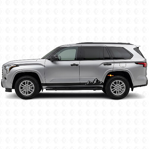 Adesivo in Vinile Strisce Sottili Montagne per Minigonna Toyota Sequoia 2022+ 1