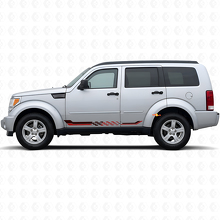 Adesivo in Vinile a Strisce Laterali a Scacchi per Dodge Nitro 2007-2011 3