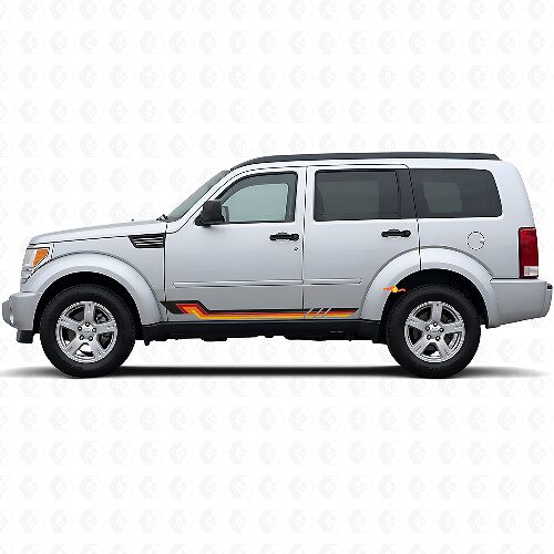 Adesivo in Vinile Stile Vintage Fasce Laterali per Dodge Nitro 2007-2011 1