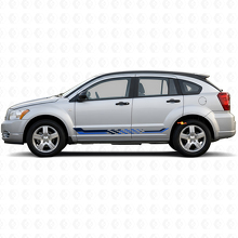 Adesivo in Vinile con Strisce Laterali a Scacchi per Dodge Caliber 2007-2012 2