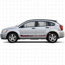 Adesivo in Vinile con Strisce Laterali a Scacchi per Dodge Caliber 2007-2012 3