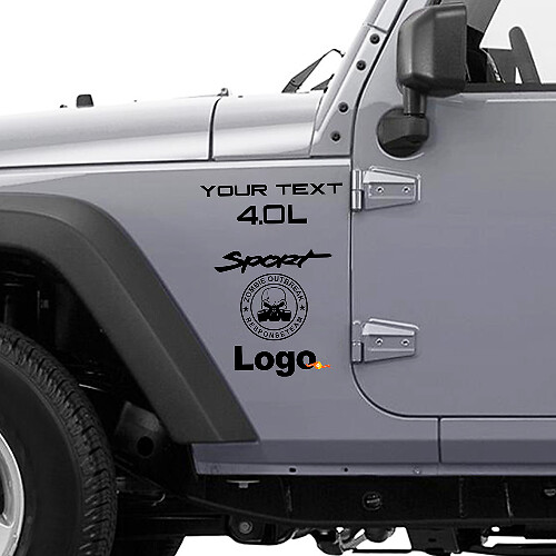Kit adesivi in vinile Team di risposta a un'epidemia di zombie per Jeep Wrangler Rubicon