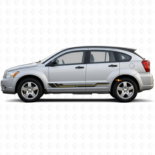 Decalcomania in Vinile con Strisce Curve per Minigonne Dodge Caliber 2007-2012 2