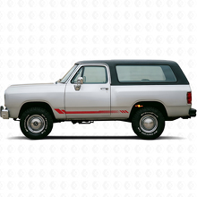 Adesivo Laterale a Strisce Nido d'Ape per Dodge Ramcharger 1974-1993 3
