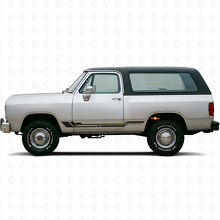 Adesivo in Vinile con Strisce Curvate per Battitacco Dodge Ramcharger 1974-1993 2