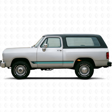 Adesivo in vinile a strisce dritte vintage laterale per Ramcharger 1974-1993 2