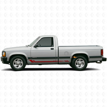 Adesivo laterale in vinile a strisce a nido d’ape per Dodge Dakota 1987-1996 3