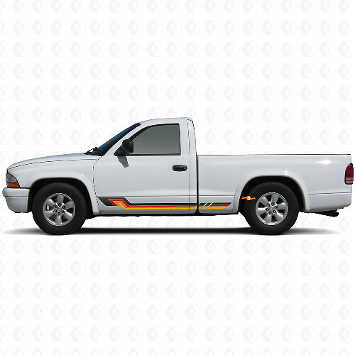 Adesivo in vinile a strisce laterali in stile vintage per Dodge Dakota 1997-2004 1