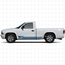 Adesivo in vinile a strisce laterali in stile vintage per Dodge Dakota 1997-2004 2