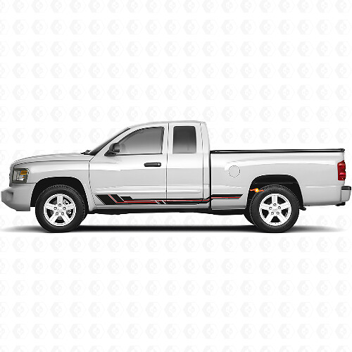 Adesivo in Vinile con Strisce Curvate per Minigonne Dodge Dakota 2005-2011 1