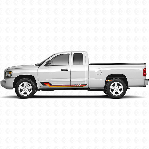 Adesivo in Vinile a Strisce Laterali Stile Vintage per Dodge Dakota 2005-2011 1