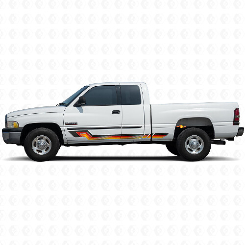 Adesivo in Vinile con Strisce Laterali Stile Vintage per Dodge Ram 1500 1994-2001 1