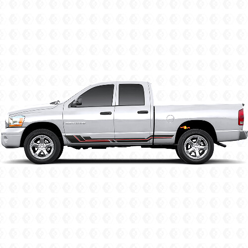 Adesivo in Vinile con Strisce Curve per Minigonne Dodge Ram 1500 2002-2008 1