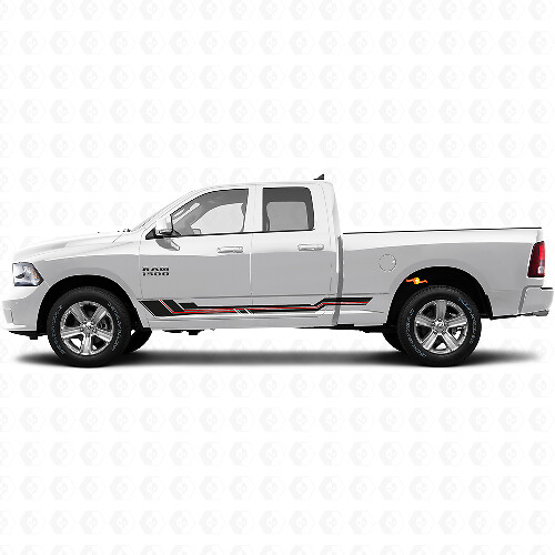 Adesivo Vinilico Strisce Curve per Battitacco Dodge Ram 1500 2011-2018 1