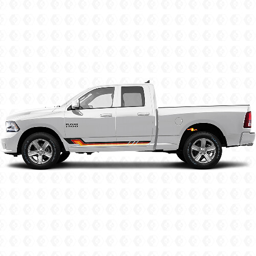 Adesivo in Vinile a Strisce Laterali Stile Vintage per Dodge Ram 1500 2011-2018