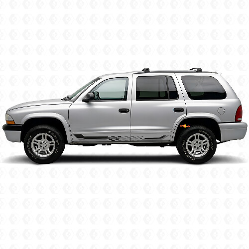Adesivo Vinile a Strisce Laterali a Scacchi per Dodge Durango 1998-2003 1