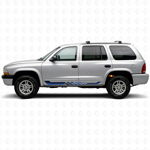 Adesivo Vinile a Strisce Laterali a Scacchi per Dodge Durango 1998-2003 2
