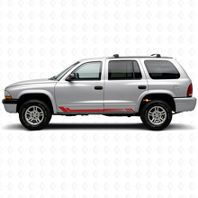 Adesivo laterale in vinile a strisce a nido d'ape per Dodge Durango 1998-2003 3