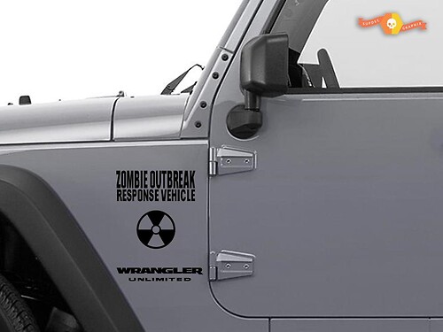 Kit adesivi Jeep Rubicon Wrangler Zombie Outbreak Response Team Wrangler n. 9
