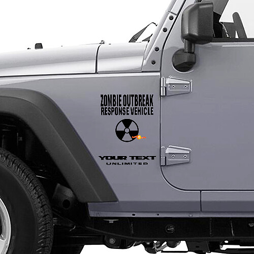 Adesivo in Vinile Veicolo di Risposta a Epidemia Zombie per Jeep Wrangler Rubicon