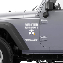 Adesivo in Vinile Veicolo di Risposta a Epidemia Zombie per Jeep Wrangler Rubicon_2