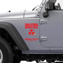 Adesivo in Vinile Veicolo di Risposta a Epidemia Zombie per Jeep Wrangler Rubicon_3