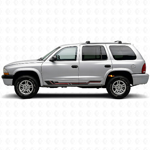 Adesivo in vinile con strisce curve per battitacco Dodge Durango 1998-2003