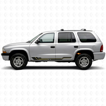 Adesivo in vinile con strisce curve per battitacco Dodge Durango 1998-2003 2