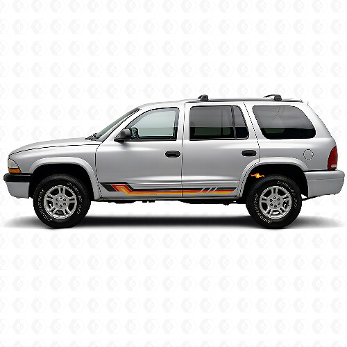 Adesivo in Vinile con Strisce Laterali Stile Vintage per Dodge Durango 1998-2003