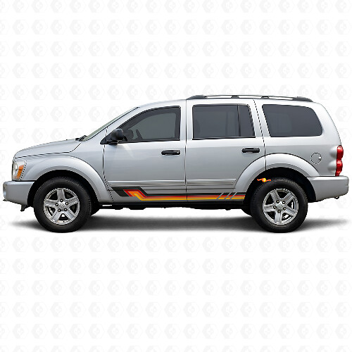 Adesivo in Vinile con Strisce Laterali Stile Vintage per Dodge Durango 2004-2009