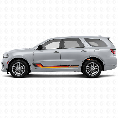 Adesivo in vinile a strisce laterali stile vintage per Dodge Durango 2011+ 1
