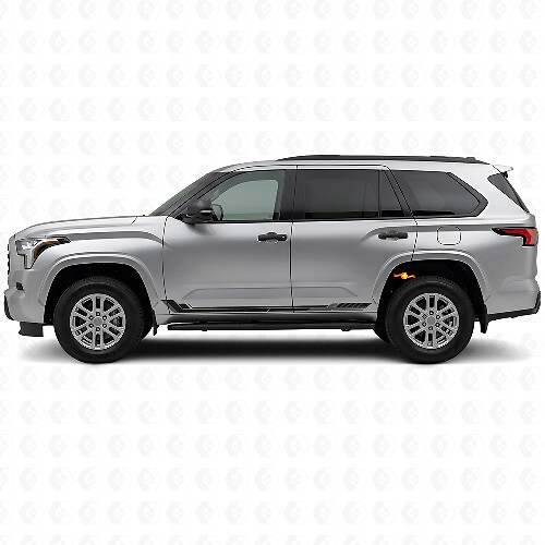 Adesivo in vinile a strisce laterali stile racing per Toyota Sequoia 2022+ 1