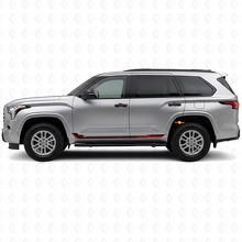 Adesivo in vinile a strisce laterali stile racing per Toyota Sequoia 2022+ 3