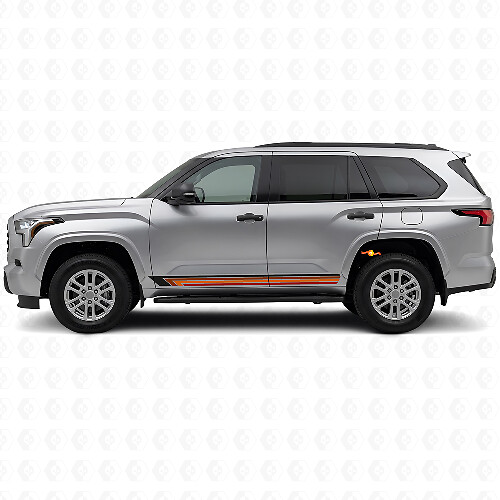 Adesivo Vinile Laterale a Strisce Dritte Vintage per Toyota Sequoia 2022+